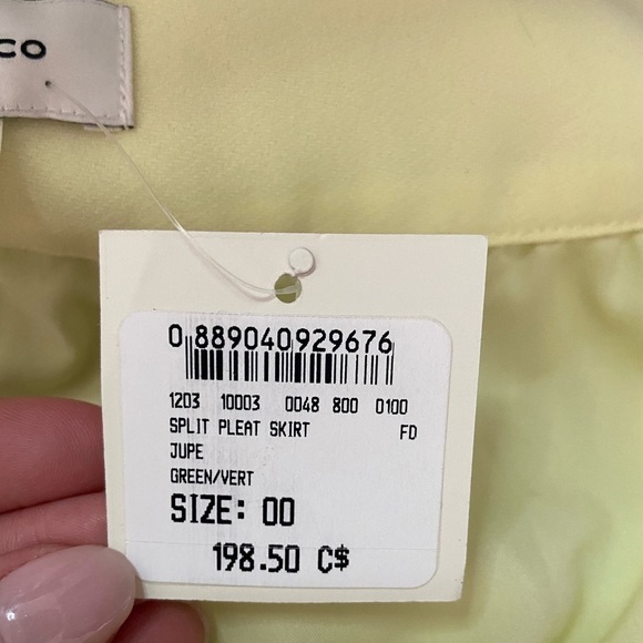 Club Monaco Lime Green Midi length Skirt - Picture 10 of 13